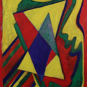 "T" on Red