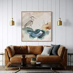 Great Blue Heron Canvas Print by Alicia Hauff Studio 