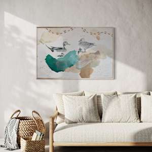 Northern Pintails Canvas Print by Alicia Hauff Studio 