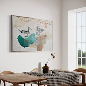 Northern Pintails Canvas Print by Alicia Hauff Studio 
