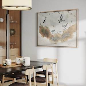 Sandpipers Canvas Print by Alicia Hauff Studio 