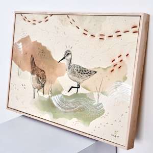 Wilson’s Phalaropes Put a Spin on It by Alicia Hauff Studio 
