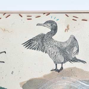 Double Crested Cormorant, Prehistoric Diver by Alicia Hauff Studio 