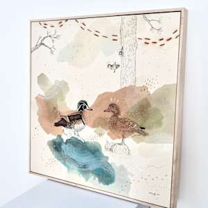 Wood Duck, Colorful Climbers by Alicia Hauff Studio 