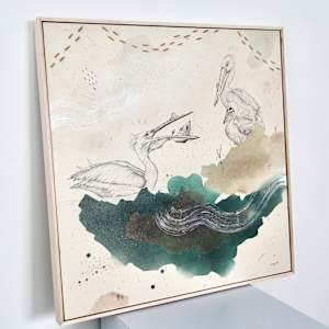 American White Pelican Has the Scoop by Alicia Hauff Studio 