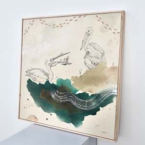 American White Pelican Has the Scoop by Alicia Hauff Studio 