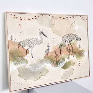 Sandhill Cranes' Dance of Life by Alicia Hauff Studio 