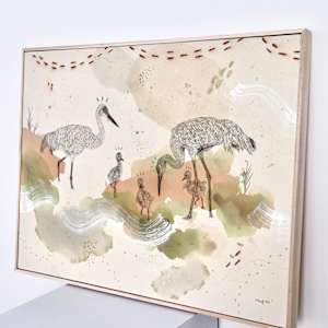 Sandhill Cranes' Dance of Life by Alicia Hauff Studio 
