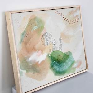 Bloodroot Wildflower Canvas Print by Alicia Hauff Studio 