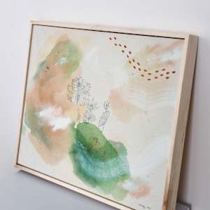 Bloodroot Wildflower Canvas Print by Alicia Hauff Studio 