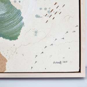 Chestnut Collared Longspur, Warbling in the Shortgrass by Alicia Hauff Studio 