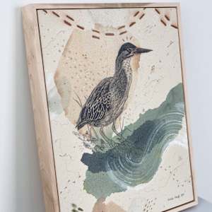 Green Heron, Luring at the Water's Edge by Alicia Hauff Studio 