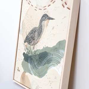 Green Heron, Luring at the Water's Edge by Alicia Hauff Studio 