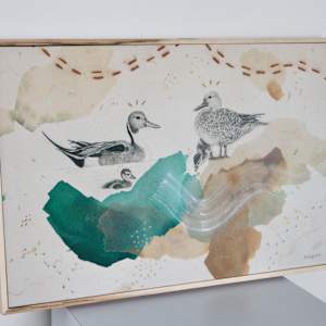 Northern Pintails Canvas Print by Alicia Hauff Studio 