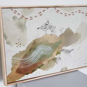 Piping Plovers Canvas Print by Alicia Hauff Studio 