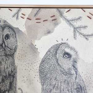 Great Gray Owl, Magisterial Giant of the North by Alicia Hauff Studio 