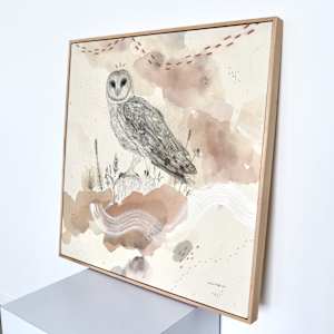 Barn Owl, Navigating the Darkest Night by Alicia Hauff Studio 