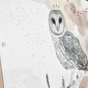 Barn Owl, Navigating the Darkest Night by Alicia Hauff Studio 