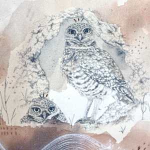 Burrowing Owl, Howdy Birds Who Hiss by Alicia Hauff Studio 