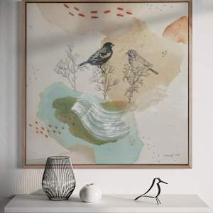 Lark Bunting Canvas Print by Alicia Hauff Studio 