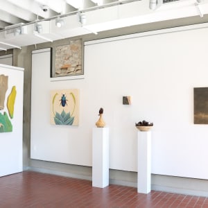 The Violet Crown Trail, (six remaining pieces in the series) by Alicia Philley  Image: Entry to gallery with works by each artist