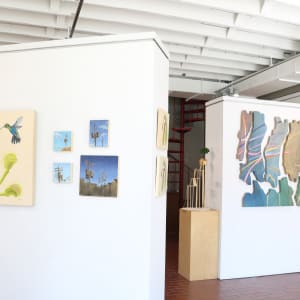 The Violet Crown Trail, (six remaining pieces in the series) by Alicia Philley  Image: Installed in the gallery