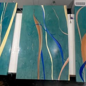 Creekside Reminiscence, triptych by Alicia Philley 