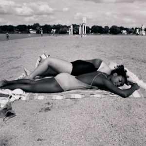 Girls Sunbathing by Mary Frey