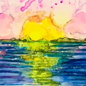 Sunset Over Even Waters by Eileen Backman