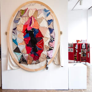Arpillera Americanx * Cunt Quilt (Inaugural) by Coralina Rodriguez Meyer  Image: Installation at Queens Museum 10.30.2018