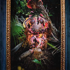 Valle Sagrada  Diptych (Pachamama y Ciguapa), Apariciones Virgen Gruta series by Coralina Rodriguez Meyer 