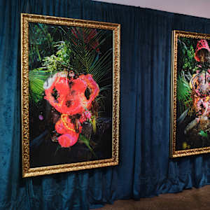 Valle Sagrada  Diptych (Pachamama y Ciguapa), Apariciones Virgen Gruta series by Coralina Rodriguez Meyer 