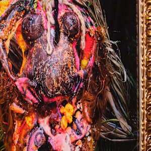 Valle Sagrada  Diptych (Pachamama y Ciguapa), Apariciones Virgen Gruta series by Coralina Rodriguez Meyer 