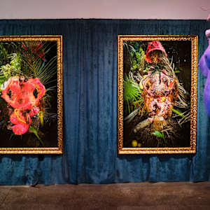 Valle Sagrada  Diptych (Pachamama y Ciguapa), Apariciones Virgen Gruta series by Coralina Rodriguez Meyer 