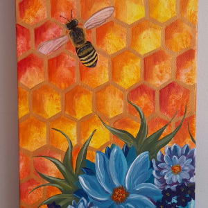 Blue Honey Bee by Donna Gonzalez