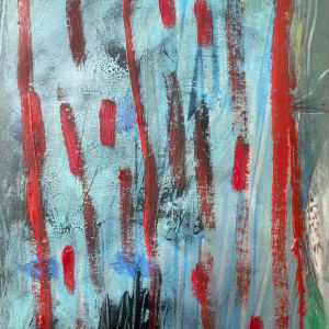 Rio Grande / Red Tree by Barbara Mayfield  Image: Close up of the red tree.