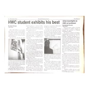 HWC student exhibits his best; Artist moonlights as HWC art professor by Jason Astorga, Amanda Connors