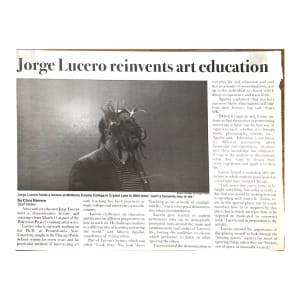 Jorge Lucero reinvents art education by Clara Barrera