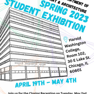 Spring 2023 Student Exhibition Poster by Anna Pontius