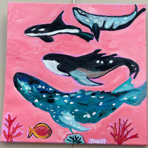 4 whales 🐳 of the Pacific Ocean by Janet Borders 