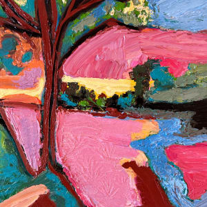Pink sunset by Janet Borders 