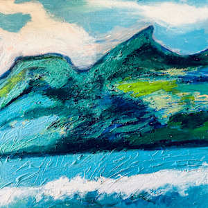 Looking out at the Kahola coast by Janet Borders