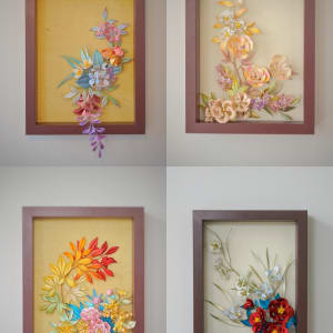 Thread Wrapped Flower - Four Seasons by Aodan