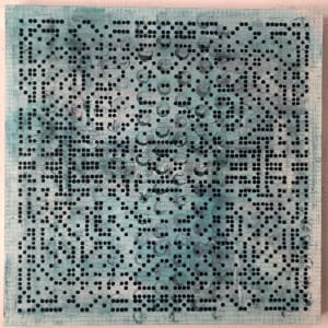 121 Rolls of a Die in Turquoise Reflected 4X by Jeni Prescott