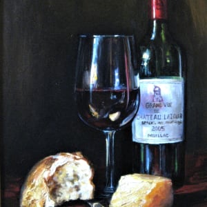 Wine, Bread, and Cheese by Karen Sutton