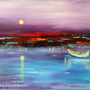 Moon Rise in the Village by Kip Bedell