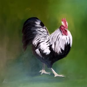 Green Rooster by Catherine Mills