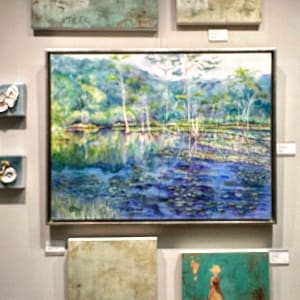 Mill Pond Reflections by Theresia McInnis  Image: Display in the Foster Gallery 