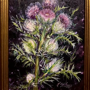 Thistle Do by Theresia McInnis  Image: Thistles last spring peeked my interest. 