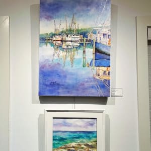 Shem Creek by Theresia McInnis  Image: Display at Foster Gallery. 